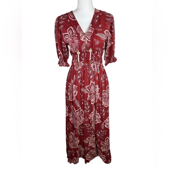 Sal Rosa Bali Maxi Dress Red Size S - Picture 2 of 12
